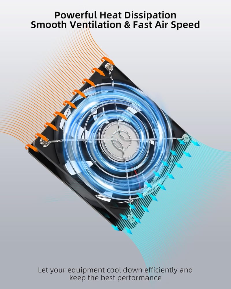 RUIZHI 120mm PC ventilátor 12V 2750 RPM - számítógéphez, laptophoz, routerhez