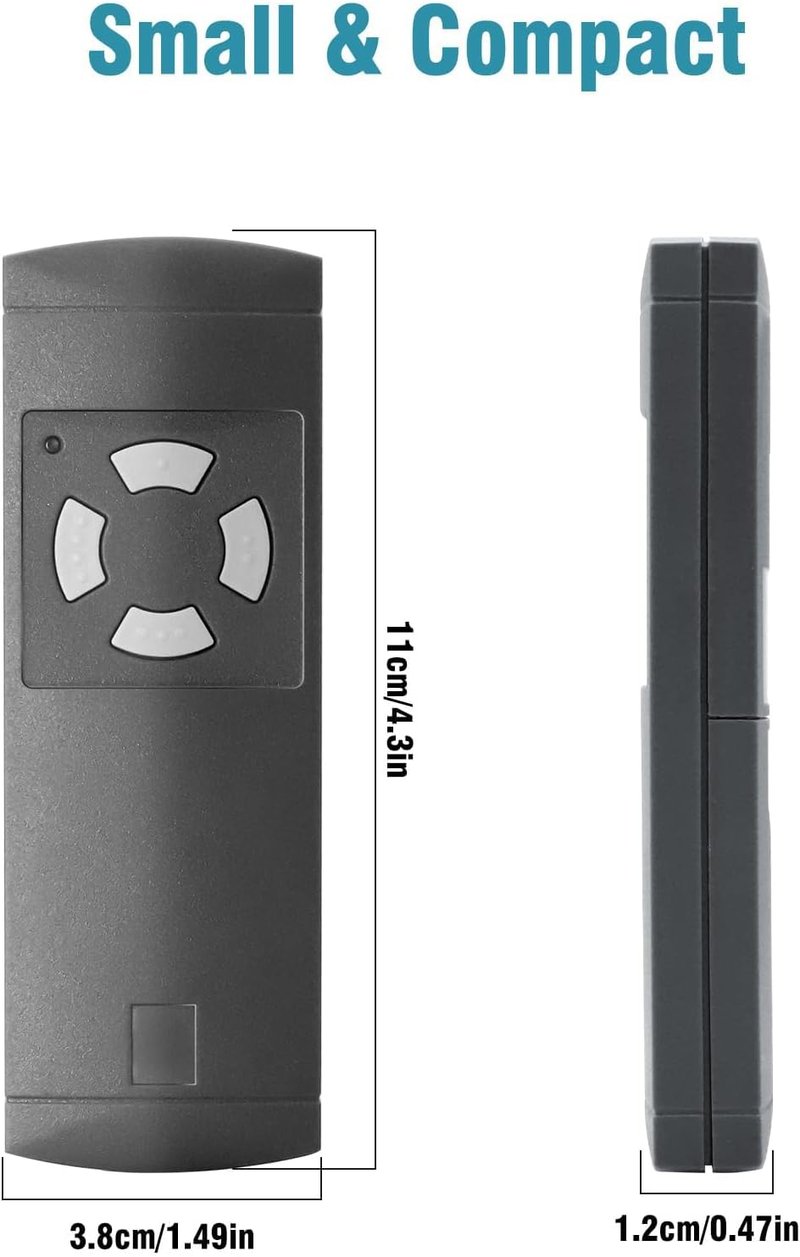 RUIZHI 40.685MHz garázskapu nyitó távirányító 2db Hörmann HS2-40 HS4-40 HSE2-40 HSE4-40 HSM2-40 HSM4-40 kompatibilis