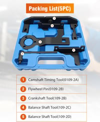 RUIZHI 5 részes szíjfeszítő szerszám PSA 1.2 PureTech motorhoz Peugeot Citroen 2