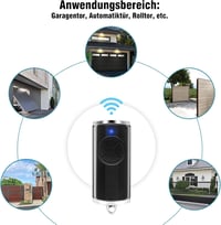 RUIZHI 868.3 MHz Garázskapu Távirányító 2 Darabos Csomag, Kompatibilis HSE-4-868-BS HSE2-868-BS HS4-868-BS Adókkal, Fekete 6