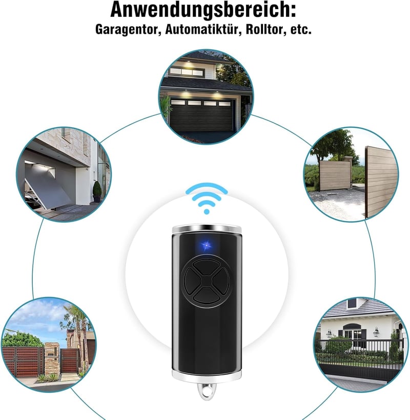 RUIZHI 868.3 MHz Garázskapu Távirányító 2 Darabos Csomag, Kompatibilis HSE-4-868-BS HSE2-868-BS HS4-868-BS Adókkal, Fekete