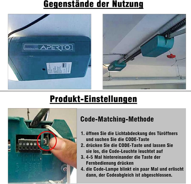 RUIZHI 868 MHz Univerzális Garázskapu Távirányító 2 db, Kompatibilis 4020 TX03-868-4, 4026 TX03-868-2 Modellekkel, CR2 Elemmel
