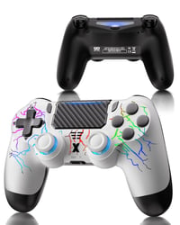 RUIZHI PS4 Wireless Controller fehér - Playstation 4 kompatibilis, Turbo, Dual Vibration, Gyro Sensor 1