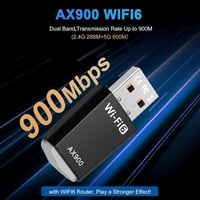 RUIZHI WiFi 6 USB Adapter AX900 Mbps Dual Band Vezeték Nélküli Hálózati Kártya PC Laptop Asztali Számítógép Windows 10/11 2