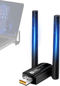RUIZHI WiFi 6 WLAN Adapter PC-hez, AX900Mbps Bluetooth USB Dongle 5DBI Antennával, Dual Band 2.4G/5GHz, MU-MIMO WPA3 1