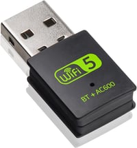 RUIZHI WiFi USB Adapter 600Mbps Bluetooth 4.2 Dongle Dual Band 2.4GHz/5.8GHz Laptop PC Windows Mac Kompatibilis 1