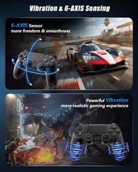 RUIZHI Wireless PS4 Kontroller - Playstation 4 Gamepad PC Kompatibilis Turbo Vibráció Gyro Szenzorokkal 4