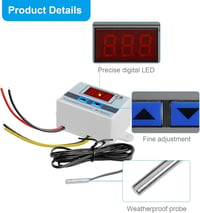 RUIZHI XH-W3001 Digitális Hőmérséklet Szabályozó 12V 120W LCD Kijelzővel Vízálló Szondával Termosztát Kapcsoló 3