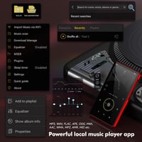 RUIZU MP3/MP4 lejátszó Spotify és WiFi támogatással, 163 GB, 4,5 colos érintőképernyő, 2000 mAh 5