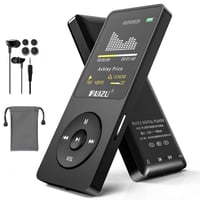 MP3 prehrávač RUIZU 64 GB s funkciou Bluetooth 5.3, 1,8-palcovým displejom, 80-hodinovou výdržou prehrávania, FM rádiom, diktafónom a možnosťou rozšírenia o 128 GB 1
