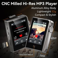 RUIZU HiFi MP3 lejátszó, 64 GB, érintőgombos, fémház, microSD bővítés 128 GB-ig 3