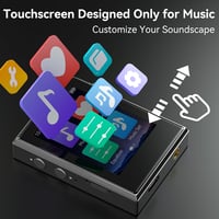 RUIZU HiFi MP3 lejátszó, 64 GB, érintőgombos, fémház, microSD bővítés 128 GB-ig 6