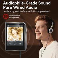 RUIZU HiFi MP3 lejátszó, 64 GB, érintőgombos, fémház, microSD bővítés 128 GB-ig 5