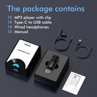 RUIZU Bluetooth 5.3 MP3 lejátszó csipesszel, FM rádióval - 64 GB 9