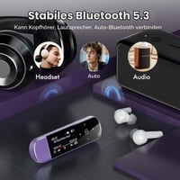 RUIZU 64GB Prenosný USB MP3 prehrávač, Bluetooth 5.3, klip, FM rádio, diktafón, prenos súborov z telefónu, ideálny na šport a beh 3