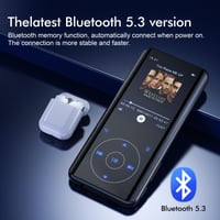 MP3 prehrávač RUIZU Bluetooth 5.3, 64 GB, HiFi Lossless zvuk, vstavaný HD reproduktor, kovové telo, dotykové tlačidlá, diktafón, vhodný na šport, rozšíriteľný na 128 GB 4