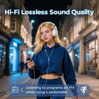 MP3 prehrávač RUIZU Bluetooth 5.3, 64 GB, HiFi Lossless zvuk, vstavaný HD reproduktor, kovové telo, dotykové tlačidlá, diktafón, vhodný na šport, rozšíriteľný na 128 GB 8