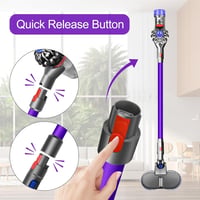 RUKHOOL 73 cm teleszkópos toldócső Dyson V15 V11 V10 V8 V7 porszívóhoz, gyorscsatlakozós szívócső hosszabbító 5