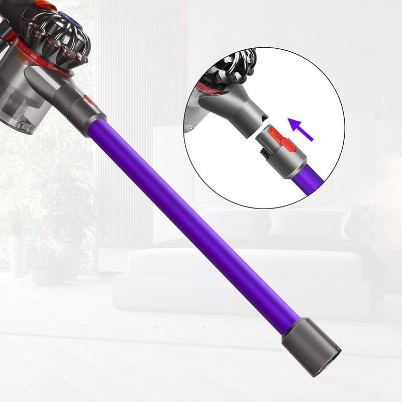 RUKHOOL 73 cm teleszkópos toldócső Dyson V15 V11 V10 V8 V7 porszívóhoz, gyorscsatlakozós szívócső hosszabbító