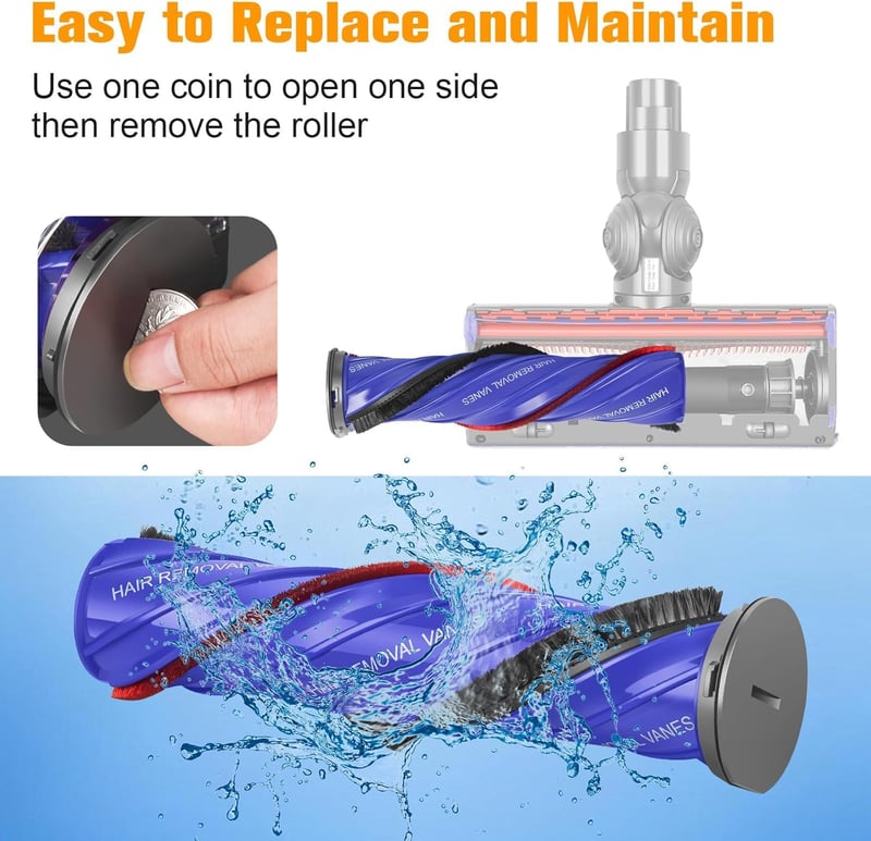 RUKHOOL Dyson porszívó csere kefe elektromos roller padló kefe 972182-01