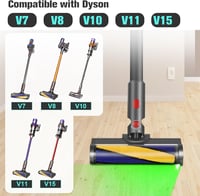 RUKHOOL Dyson V11 V15 V10 V8 V7 padlófej kefe LED világítással pótalkatrész 2