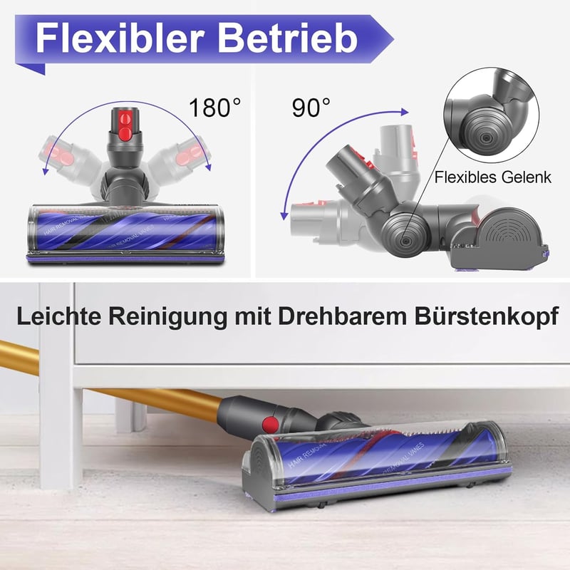 RUKHOOL Elektromos Padlófej Dyson V8 V10 V11 V15 Turbó Kefe Csere Alkatrész