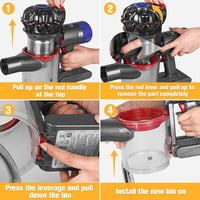 RUKHOOL Porzó Tartály Dyson V8 V7 Porszívóhoz - Pótalkatrész SV10 SV11 Modellekhez Porgyűjtő Edény Csere Alkatrész 5