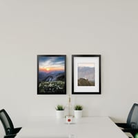 RUN HELIX Okvir za slike 50x70 cm crni - s nelomljivim akrilnim staklom i paspartuom - lagani okvir za vješanje na zid za postere, slike, diplome 6