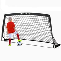 RUNBOW Prenosná detská futbalová bránka 182 x 121 cm s taškou, vonkajšia a vnútorná tréningová sieť pre mládež a dospelých 1