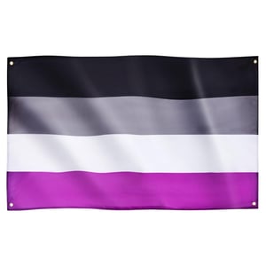 Runesol Aseksualna Zastava 91x152cm - LGBTQ+ Pride Zastava s 4 Metalne Ušice, Otporna na Vremenske Uvjete, UV-Otporna, Za Vanjsku i Unutarnju Upotrebu, Živih Boja