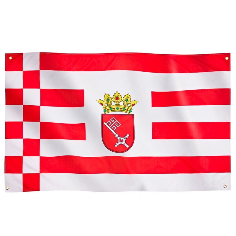 Vlajka mesta Brémy Runesol, 91x152 cm, so 4 očkami, na vnútorné aj vonkajšie použitie