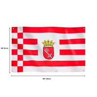 Vlajka mesta Brémy Runesol, 91x152 cm, so 4 očkami, na vnútorné aj vonkajšie použitie 2