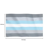 Vlajka Runesol Demiboy Pride 150x90 cm, Vlajka LGBT+ hrdosti do interiéru aj exteriéru 2