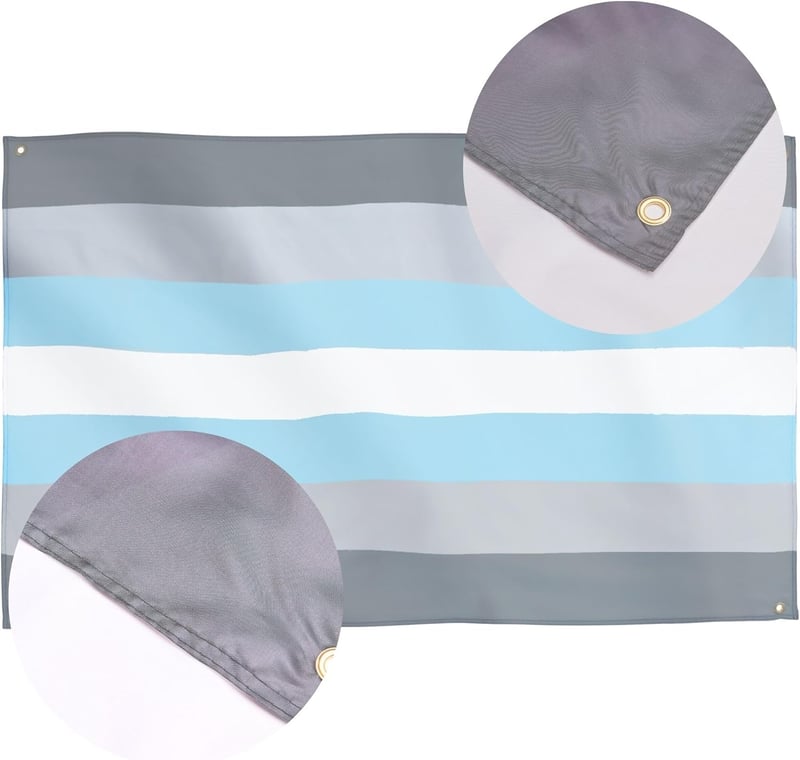 Runesol Demiboy Pride Zászló 150x90cm, LGBT+ Büszkeség Zászló Beltéri Kültéri