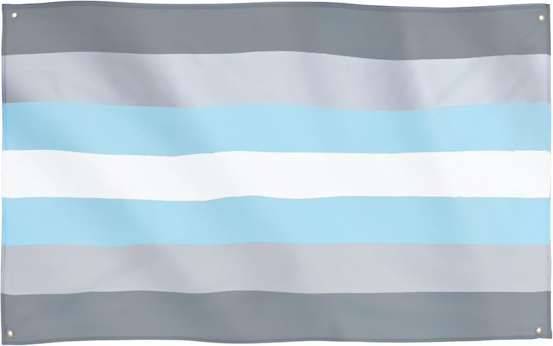 Runesol Demiboy Pride Zászló 150x90cm, LGBT+ Büszkeség Zászló Beltéri Kültéri