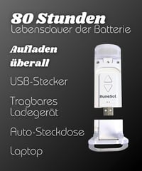 Runesol Fehér könyvszorítós olvasólámpa USB tölthető LED fény 3 szemkímélő mód 80 óra üzemidővel 7