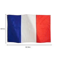 Francúzska vlajka Runesol 91x152 cm, so 4 mosadznými očkami, prémiová dekorácia do interiéru aj exteriéru, futbal, rugby, turnaj šiestich národov 2