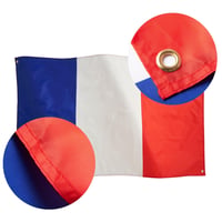 Francúzska vlajka Runesol 91x152 cm, so 4 mosadznými očkami, prémiová dekorácia do interiéru aj exteriéru, futbal, rugby, turnaj šiestich národov 4