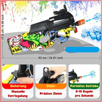 RUNQI Elektromos Gel Blaster P90 Pisztoly Biztonsági Szemüveggel Piros - Red Graphite 4
