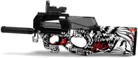 RUNQI Elektromos Gel Blaster P90 Pisztoly Biztonsági Szemüveggel Piros - Red Graphite 1