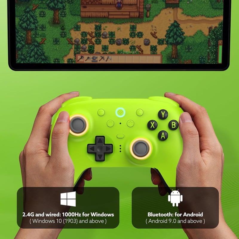 RunSnail Ultimate 2 2.4G vezeték nélküli kontroller PC Android iOS Steam TMR analóg Hall effektus taktíl ravaszok RGB tűzgyűrű töltő dokkoló