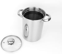 RUNZI Rozsdamentes Spárga Főző Gőzöléses Kosárral és Fedővel 16cm 4L 6