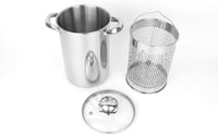 RUNZI Rozsdamentes Spárga Főző Gőzöléses Kosárral és Fedővel 16cm 4L 5