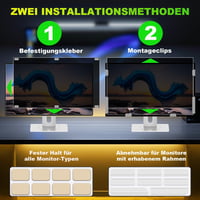 ruord 23.6" monitorra Privacy Film kékfény szűrővel és tükröződésmentes védelemmel 8