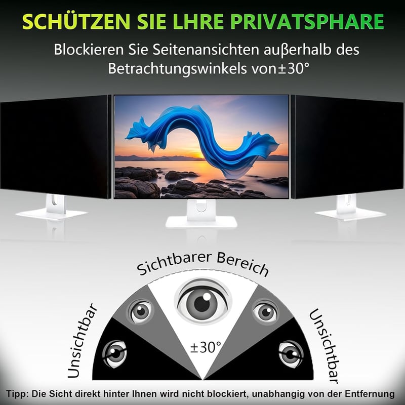ruord 24 hüvelykes monitor adatvédelmi fólia kékfény szűrővel