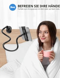 Rupoku flexibilný držiak na tablet s husím krkom na posteľ pre iPad Air Mini, Samsung Galaxy, Switch, Kindle a iPhone, pre zariadenia s uhlopriečkou 4,0 – 10,5 palca 6