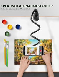Rupoku flexibilný držiak na tablet s husím krkom na posteľ pre iPad Air Mini, Samsung Galaxy, Switch, Kindle a iPhone, pre zariadenia s uhlopriečkou 4,0 – 10,5 palca 7