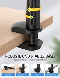 Rupoku flexibilný držiak na tablet s husím krkom na posteľ pre iPad Air Mini, Samsung Galaxy, Switch, Kindle a iPhone, pre zariadenia s uhlopriečkou 4,0 – 10,5 palca 4