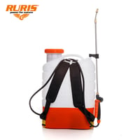 Elektrický postrekovač RURIS RS 1800 s 18-litrovou nádržou, 12V 8Ah batériou, teleskopickou kovovou tyčou, výdržou 4 hodiny, oranžový 3