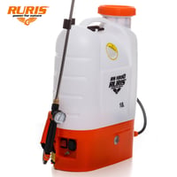 Elektrický postrekovač RURIS RS 1800 s 18-litrovou nádržou, 12V 8Ah batériou, teleskopickou kovovou tyčou, výdržou 4 hodiny, oranžový 4